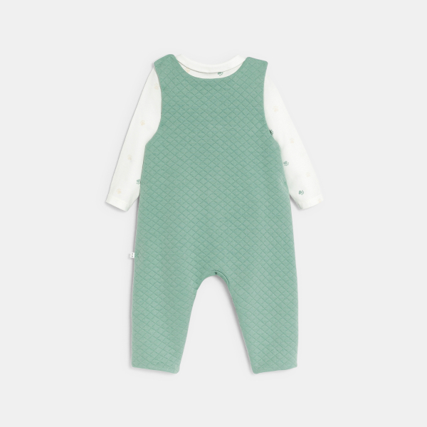 سالوبيت فاخر وبودي برسمة كلب باللون الأخضر للفتيان الرُضع